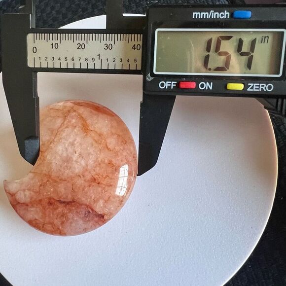 Fire Quartz Crystal‎ Crescent Moon (2) - Picture 8 of 11